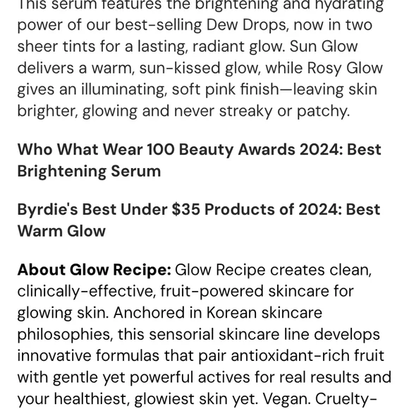 Glow Recipe Watermelon Glow Niacinamide Hue Drops 40ml SunGlow NIB - Picture 12 of 15